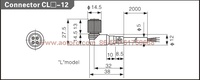 Cable Conector Macho CL4-12 M12 de 4 Pines para Sensor de Proximidad, Interruptor Fotoeléctrico, Longitud Personalizada de 2m/5m