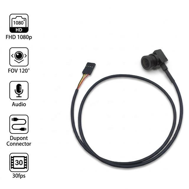 15*15mm 2MP Small Size USB Camera  CCTV OTG ATM Face Recognition 120° Wide Angle CMOS  DuPont Connector Micro Camera With Audio