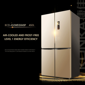 Wholesale Side-by-side <b>Refrigerator</b> Touch Screen Black Stainless Steel 4 Door French Refrigerated Equipment Refrig - Product Image 1