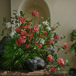Fleurs artificielles Yihua Floral Art, fleurs bleues en soie de 68 cm pour la décoration de la maison et des mariages - Product Image 3