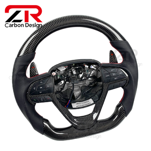 Accessoires intérieurs de voiture Volant en fibre de carbone pour Jeep Grand Cherokee 2012 2013 2014 2015 <span class=keywords><strong>2016</strong></span> 2017 - Product Image 3