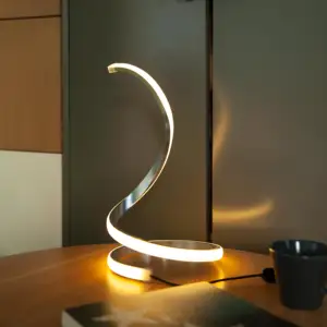 Newish Funny Unique "S" Snake shaped Desk Lamp with Plastic Sprayed Iron Frame Desktop SMD Silicone