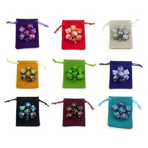 Juego de Dados Poliédricos D20 de Fantasía Multicolor para Juegos de Rol, con Bolsa de Terciopelo - Product Image 2
