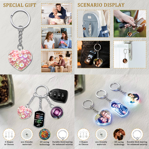 Llavero de PVC con Impresión UV Ecológica, Diseño de Corazón y Rosa, Resistente a Altas Temperaturas, Luz Brillante, para Regalos de San Valentín - Product Image 4