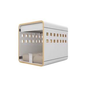 Gabbia per Cani da Interno Pieghevole e Richiudibile in Acrilico Trasparente con Telaio in Legno, Arredo di Design Moderno e Personalizzato - Product Image 1