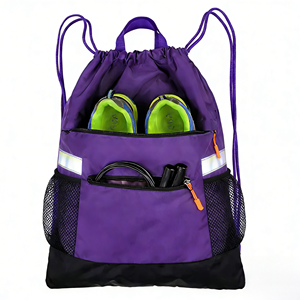 High Capacity Waterproof Fashion Sports Drawstring Backpack Promotional Custom Printed Logo Polyester 20-38L