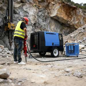 <span class=keywords><strong>Compressor</strong></span> de Ar para Reboque 185 CFM, Perfuração de Rocha, Perfuração de Água, <span class=keywords><strong>Compressor</strong></span> Diesel 5m³/min para Jateamento de Areia - Product Image 5