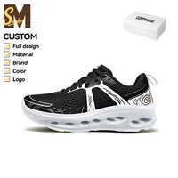 Zapatillas Deportivas para Hombre con Amortiguación de Aire, Diseño Graffiti en Blanco y Negro, Transpirables, de Malla, con Absorción de Impactos