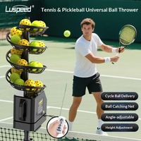 Machine de lancer de balles universelle pour tennis et pickleball, avec télécommande, entraîneur et filet de récupération, pour l'entraînement individuel des enfants