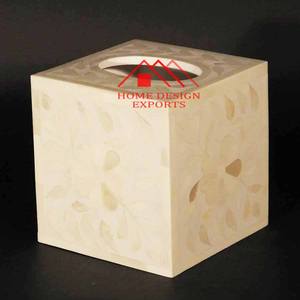 Boîte à mouchoirs décorative en os incrusté pour la décoration des hôtels et des restaurants, nouveau design en os incrusté pour bijoux - Product Image 5