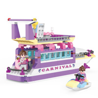 COGO 4508 Puzzle 1000 Série Fille Kit de Modélisme Fille à la Mode Blocs de Construction Bateau de Luxe pour Jouets de Construction de Modèles