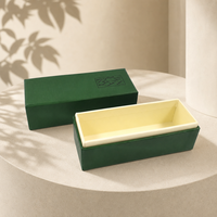 Boîte de parfum vide de luxe personnalisée en carton avec fermeture à rabat de couleur verte, emballage cadeau d'usine avec logo de luxe