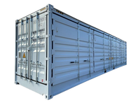 Conteneur d'expédition industriel de 40 pieds à porte latérale entièrement ouverte pour le stockage de marchandises, fourni par l'usine