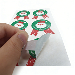 Adesivi Natalizi Personalizzati all'Ingrosso, Etichette Regalo Impermeabili in Carta, Decorazioni con Babbo <span class=keywords><strong>Natale</strong></span> e <span class=keywords><strong>Albero</strong></span>, Sigilli per Candele - Product Image 2