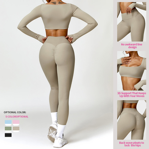 Set Yoga Donna Personalizzato OEM Abbigliamento Sportivo all'Ingrosso Completi da Palestra per Donna Set da Allenamento - Product Image 2