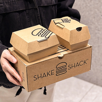 Boîte en papier personnalisée pour poulet frit, hamburgers, poisson et frites, emballage alimentaire pour snacks de rue et restauration rapide