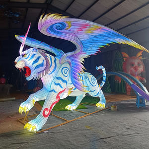 Usine personnalisé chinois tigre lanternes vacances éclairage Led soie lanternes mouche tigres <span class=keywords><strong>lanterne</strong></span> à vendre - Product Image 3