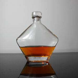 Bouteille de liqueur vide transparente en verre super flint de luxe 700 ml 750 ml pour whisky, spiritueux, tequila, brandy, XO avec bouchon - Product Image 6