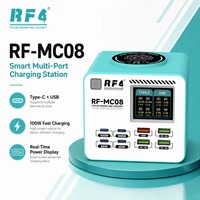 Station de charge portable en métal RF4 MC08 MC09, chargeur rapide USB-C 150W, hub avec écran LCD, pour ordinateur portable, téléphone, tablette, voyage, bureau