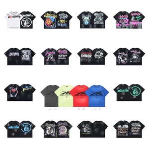 Chất Lượng Hàng Đầu Địa Ngục Bông Sao Với Thẻ Người Đàn Ông Của Địa Ngục Sao Đường Phố Mặc Áo Thun Rửa Nước 1to 1 T-Shirt Tee Quần Áo Bán Buôn - Product Image 4