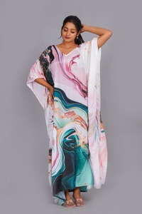 Kaftan maxi en coton super vendu, Kaftan indien à motifs floraux, Robe longue de plage, Vêtement de nuit, Kaftan indien, Robe maxi - Product Image 3