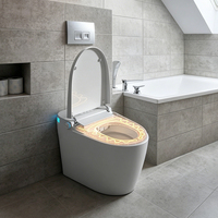 WC intelligent avec siège chauffant, conception sans réservoir et télécommande pour salle de bain moderne allemande, bidet intelligent