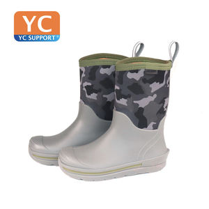 أحذية مطر للأطفال تغطي الكاحل، أحذية مطاطية خفيفة الوزن مقاومة للماء للأولاد والبنات - Product Image 1