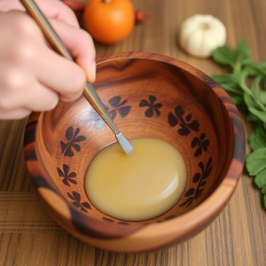 Bol en bois rond imprimé personnalisé léger pour la maison et l'hôtel prix d'utilisation décorative - Product Image 5