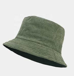 Toptan seyahat kadife balıkçı şapka 3D özel Logo güneş Visor şapkalar yaz düz üst geniş ağız geri dönüşümlü kova şapka - Product Image 3