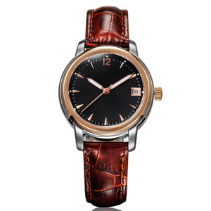 La montre mécanique classique à bracelet en cuir peut être utilisée comme cadeau et souvenir pour les montres de couple - Product Image 3