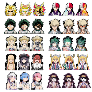 批发我的英雄学术全息动漫透镜状贴纸个性化紫外打印装饰3D汽车运动贴纸 - Product Image 1