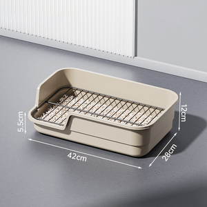 Toilette pour chien extra-large inclinée à rebord haut - Anti-éclaboussures d'urine, fournitures pour animaux de compagnie - Product Image 2