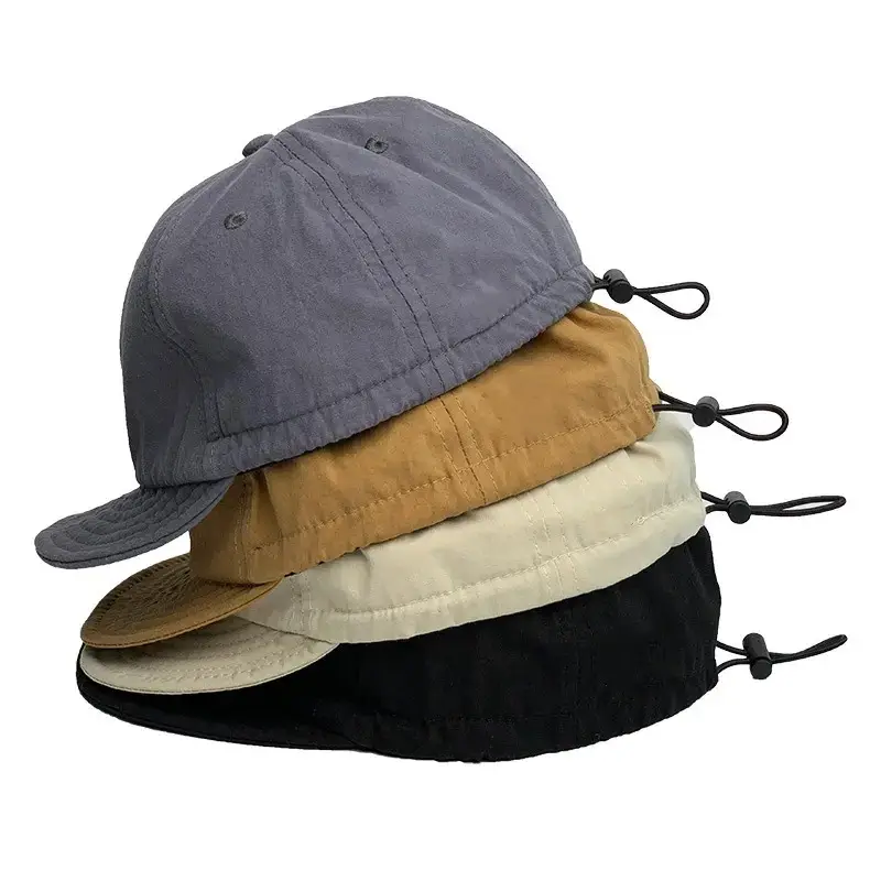 หมวกปีกสั้นปรับได้สำหรับเด็ก,หมวกแก๊ปเบสบอลแฟชั่นสีพื้นเนื้อนุ่ม