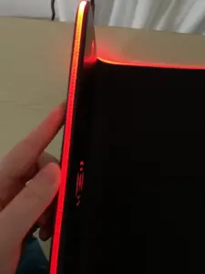 RGB Alas Tetikus Komputer LED USB, Alas Tetikus Besar dengan Logo untuk Alas Tetikus Meja Pengisi Daya Nirkabel