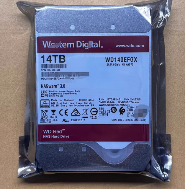 WD140EFGX 14TB 3.5 Inch SATA Internal Mechanical Hard Drive Red Series HDD for N.AS RAID Network Storage Server