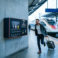 Distributeur de parfums mural avec système de paiement sans espèces pour centre commercial à fort trafic