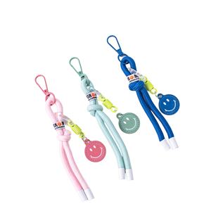 Tùy Chỉnh Smiley Keychain Paracord Dây Buộc Nylon Bện Dây Buộc Quần Áo Phụ Kiện Với Biểu Tượng Tùy Chỉnh - Product Image 2