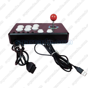 Accessoire de jeu d'arcade rétro en plastique ABS à 6 boutons et 15 broches Console de manette de combat 2 en 1 pour <span class=keywords><strong>Cbox</strong></span> et PC - Product Image 4
