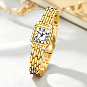 Orologio da <span class=keywords><strong>Donna</strong></span> SK Elegante con Numeri Romani, Lunetta Scanalata, Cinturino in Lega Solida, Orologio da Polso al Quarzo ad Alta Precisione per Personalizzazione del Marchio - Product Image 5