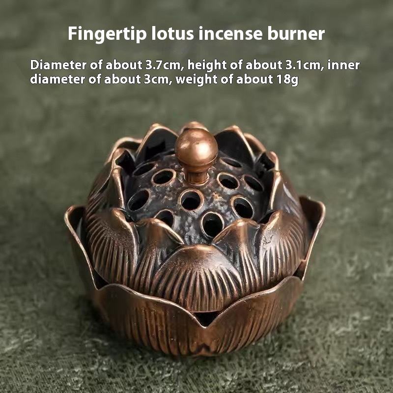 Fingertip lotus incense burner