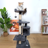 Arbre à Chat Maison Luxueuse Personnalisée en Peluche, Grande Résidence pour Animaux, Meuble Griffoir en Sisal Naturel et Bois, Vente en Gros