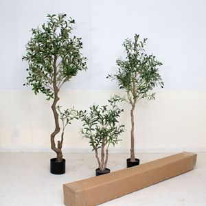 Grand <span class=keywords><strong>olivier</strong></span> artificiel en plastique <span class=keywords><strong>pour</strong></span> décoration extérieure, faux bambou en <span class=keywords><strong>pot</strong></span>, plante Monstera verte, différentes tailles - Product Image 3