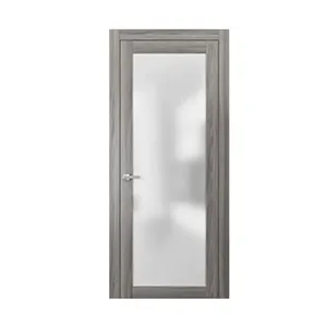 현대 침실 여닫이 문 알루미늄 유리제 물 증거 여닫이 창 목욕탕 문