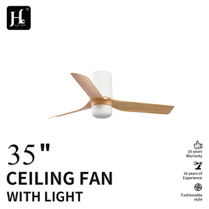 Ventilateur pliable à moteur DC avec lumière, ventilateur moderne à trois pales avec télécommande pour chambre à coucher - Product Image 2