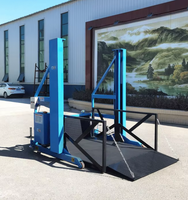 Plateforme de chargement mobile hydraulique à long plateau 1600x2600mm, élévateur de palettes 3 tonnes avec chaîne 1244