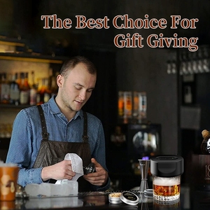 Portable USB Rechargeable Whiskey <b>Cocktail</b> Drink <b>Smoker</b> <b>Kit</b> with 6 Flavors Wood Idea Gift for Men - Product Image 4