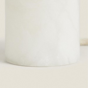 Lampe de table en marbre naturel en forme de champignon, 16x16x20 cm, source de lumière LED, commande par interrupteur, pour chambre à coucher, chevet, bureau, lumière ambiante chaude - Product Image 5