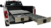 Système de tiroirs pour boîte à outils de camion en aluminium, étanche, super robuste, double tiroir, antichoc, anti-poussière, taille personnalisable