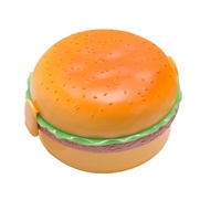 Boîte à lunch rectangulaire/ronde Tiffen Tiffin, forme de hamburger mignonne, boîte à lunch pour hamburger, compatible micro-ondes