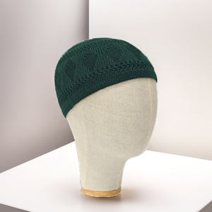 Chapeau Kufi en tricot respirant avec bonnet de prière musulman pour homme et couvre-chef Kopiah confortable pour la prière quotidienne - Product Image 1